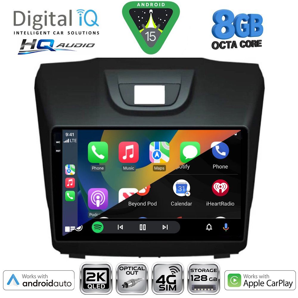 DIGITAL IQ BXK 20255_CPAA (9inc) MULTIMEDIA TABLET for ISUZU DMAX mod. 2012-2020 DIGITAL IQ BXK 20255_CPAA (9inc) MULTIMEDIA TABLET for ISUZU DMAX mod. 2012-2020