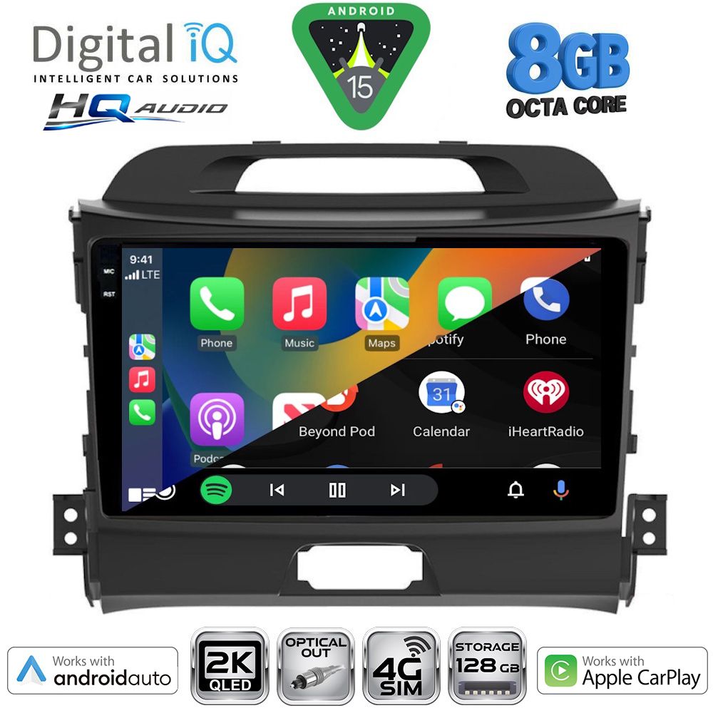 DIGITAL IQ BXK 20325_CPAA (9inc) MULTIMEDIA TABLET for KIA SPORTAGE mod. 2010-2015 DIGITAL IQ BXK 20325_CPAA (9inc) MULTIMEDIA TABLET for KIA SPORTAGE mod. 2010-2015