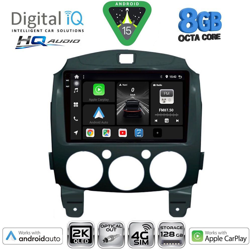 DIGITAL IQ BXK 20361_CPAA (9inc) MULTIMEDIA TABLET for MAZDA 2 mod. 2007-2014 DIGITAL IQ BXK 20361_CPAA (9inc) MULTIMEDIA TABLET for MAZDA 2 mod. 2007-2014
