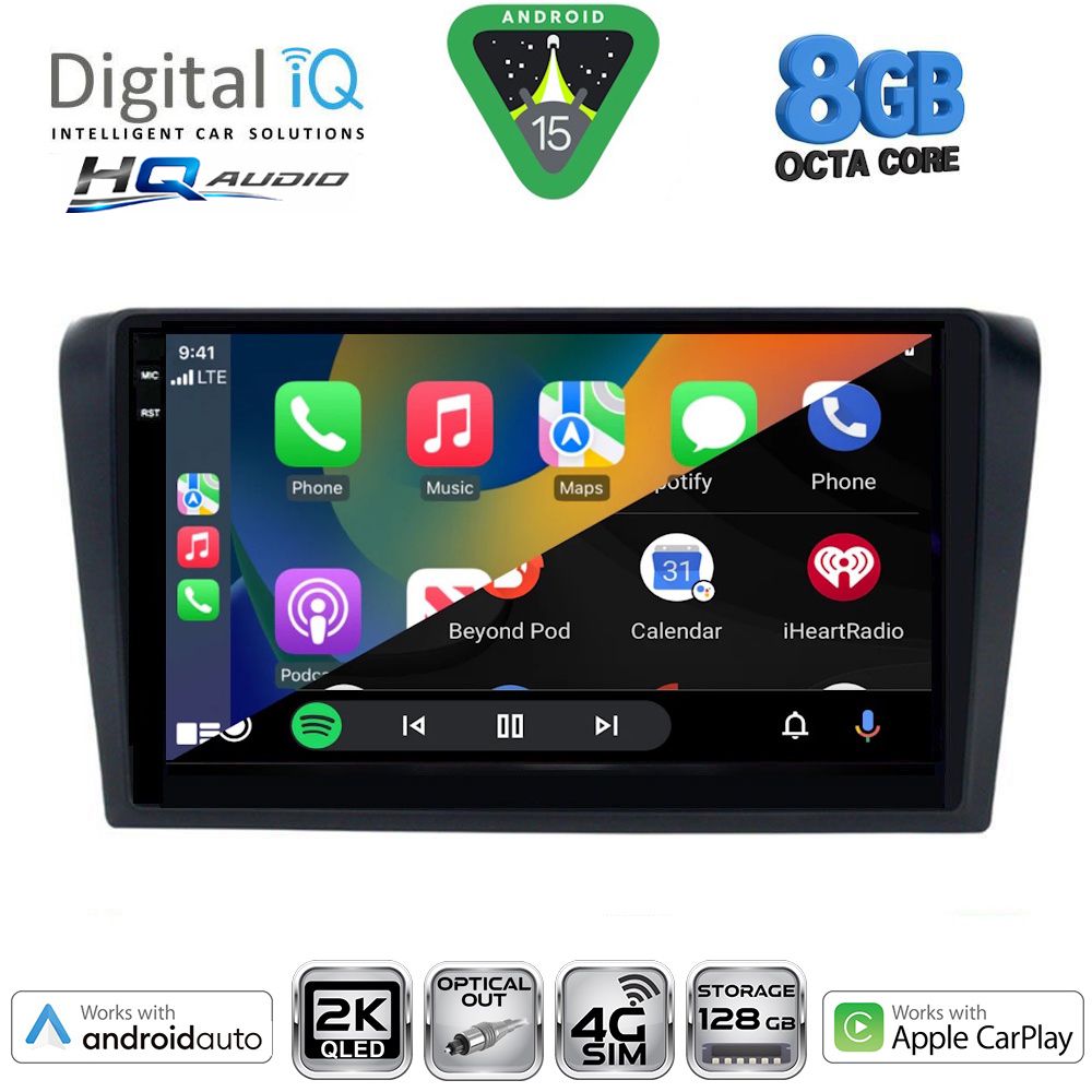 DIGITAL IQ BXK 20365_CPAA (9inc) MULTIMEDIA TABLET for MAZDA 3 mod. 2003-2008 DIGITAL IQ BXK 20365_CPAA (9inc) MULTIMEDIA TABLET for MAZDA 3 mod. 2003-2008