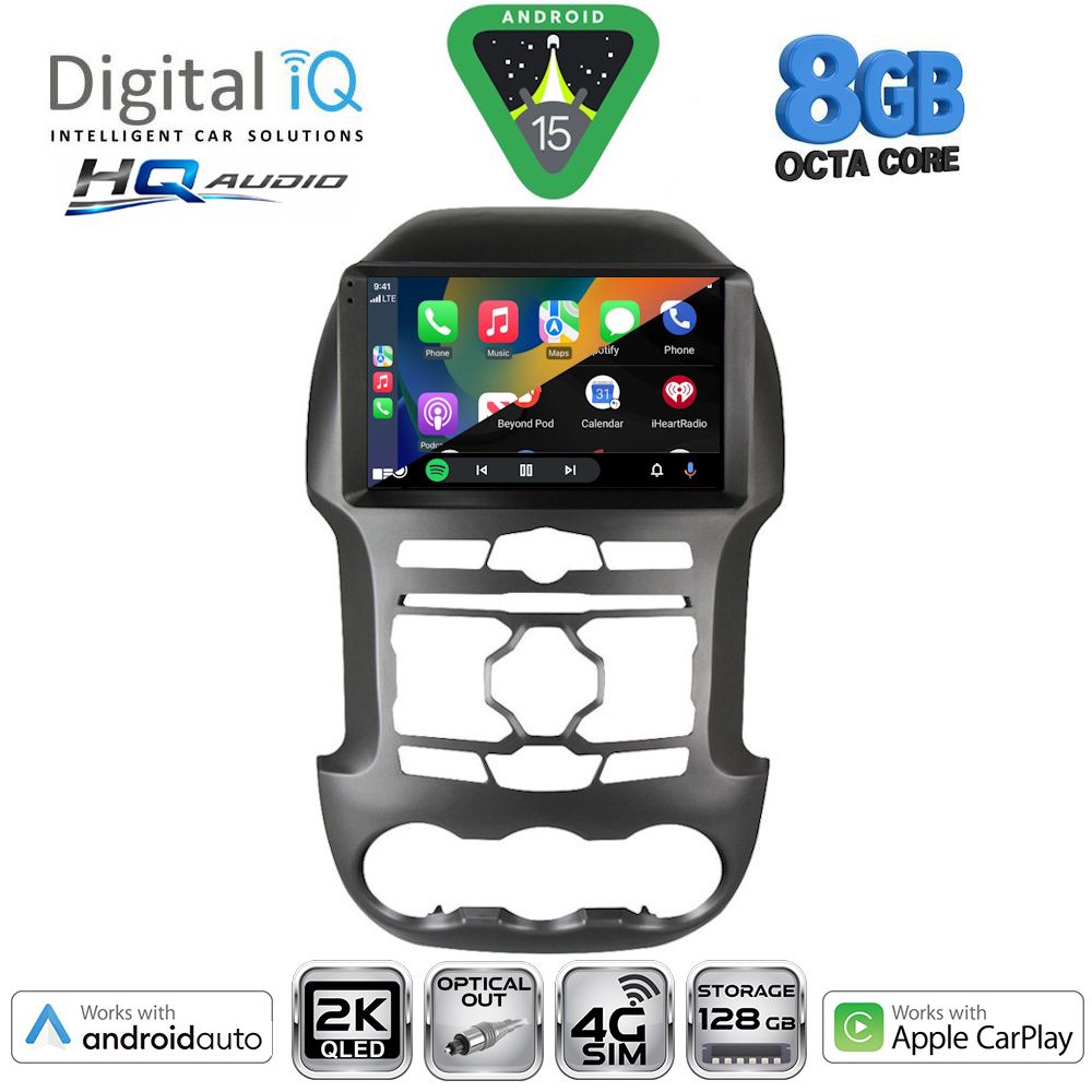 DIGITAL IQ BXK 20171S_CPAA (9inc) MULTIMEDIA TABLET for FORD RANGER mod. 2011-2015 DIGITAL IQ BXK 20171S_CPAA (9inc) MULTIMEDIA TABLET for FORD RANGER mod. 2011-2015