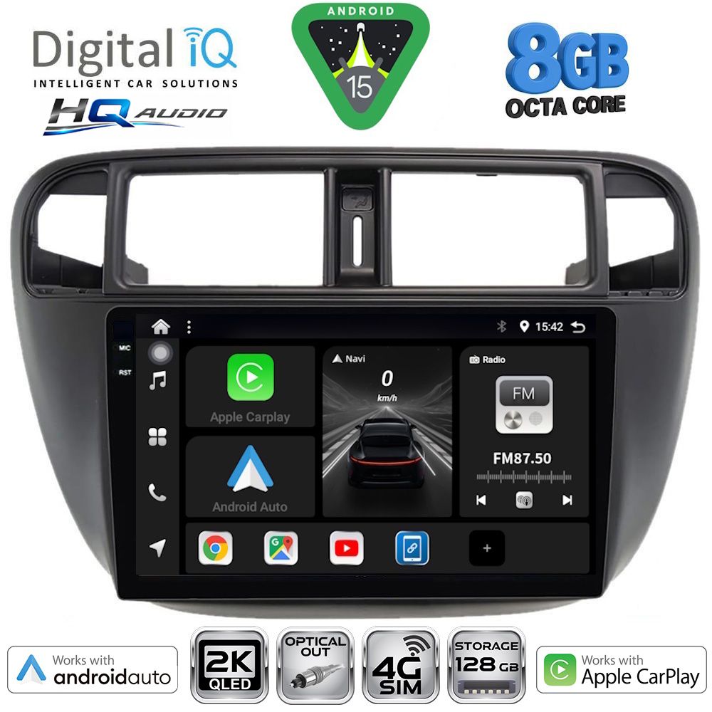 DIGITAL IQ BXK 20186_CPAA A/C (9inc) MULTIMEDIA TABLET for HONDA CIVIC mod. 1995-2001 DIGITAL IQ BXK 20186_CPAA A/C (9inc) MULTIMEDIA TABLET for HONDA CIVIC mod. 1995-2001