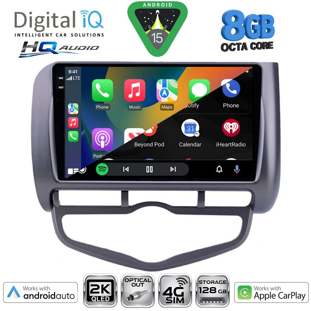 DIGITAL IQ BXK 20210_CPAA CLIMA (9inc) MULTIMEDIA TABLET for HONDA JAZZ mod. 2002-2008 DIGITAL IQ BXK 20210_CPAA CLIMA (9inc) MULTIMEDIA TABLET for HONDA JAZZ mod. 2002-2008