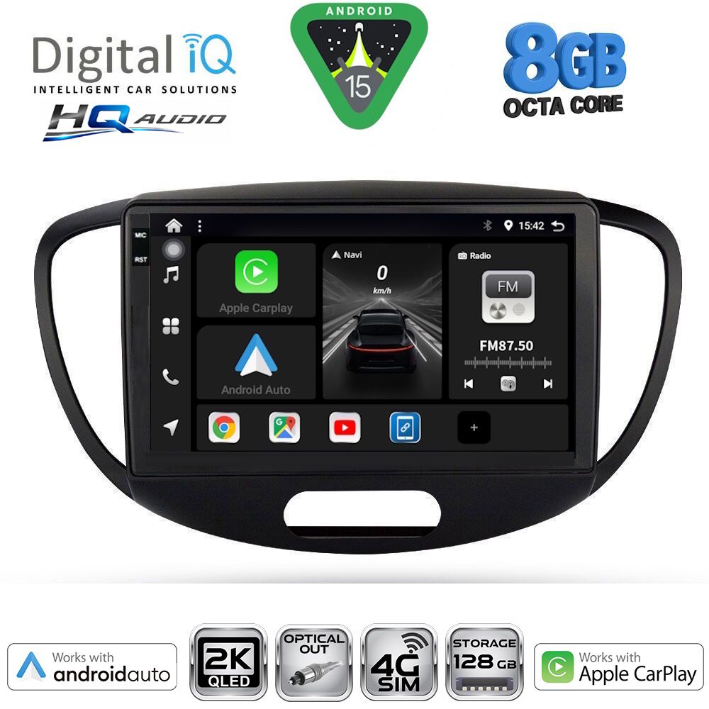DIGITAL IQ BXK 20223_CPAA (9inc) MULTIMEDIA TABLET for HYUNDAI i10 mod. 2008-2013 DIGITAL IQ BXK 20223_CPAA (9inc) MULTIMEDIA TABLET for HYUNDAI i10 mod. 2008-2013