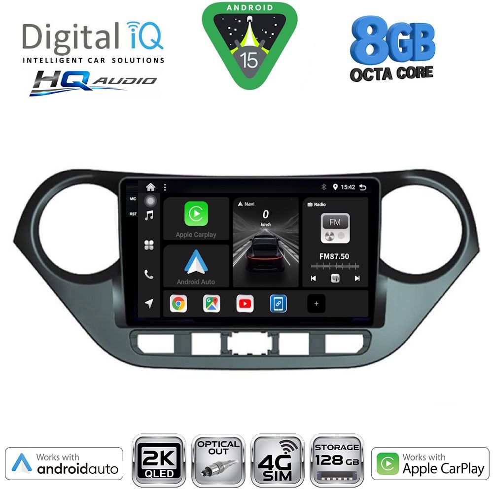 DIGITAL IQ BXK 20224_CPAA (9inc) MULTIMEDIA TABLET for HYUNDAI i10 mod. 2014-2020 DIGITAL IQ BXK 20224_CPAA (9inc) MULTIMEDIA TABLET for HYUNDAI i10 mod. 2014-2020