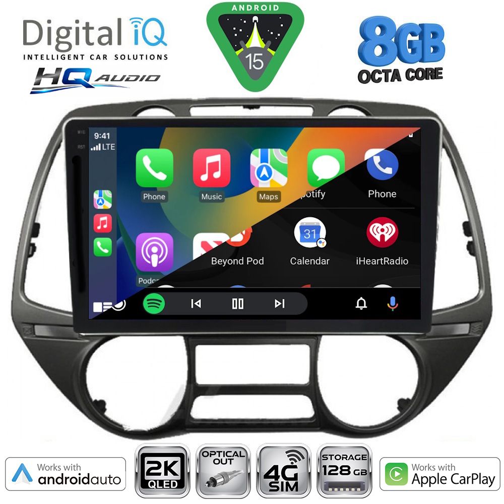 DIGITAL IQ BXK 20226_CPAA (9inc) MULTIMEDIA TABLET for HYUNDAI i20 mod. 2008-2014 DIGITAL IQ BXK 20226_CPAA (9inc) MULTIMEDIA TABLET for HYUNDAI i20 mod. 2008-2014