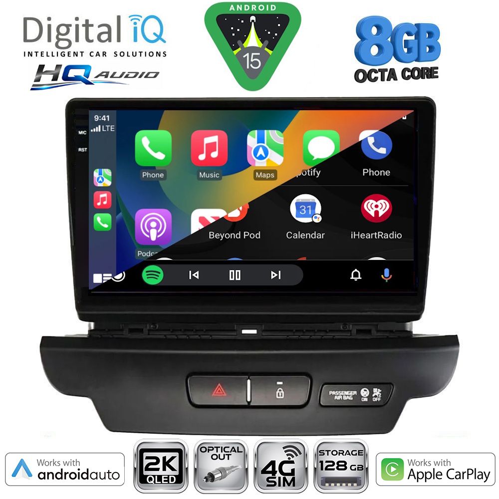 DIGITAL IQ BXK 20304_CPAA (9inc) MULTIMEDIA TABLET for KIA CEED - XCEED mod. 2018-2022 DIGITAL IQ BXK 20304_CPAA (9inc) MULTIMEDIA TABLET for KIA CEED - XCEED mod. 2018-2022