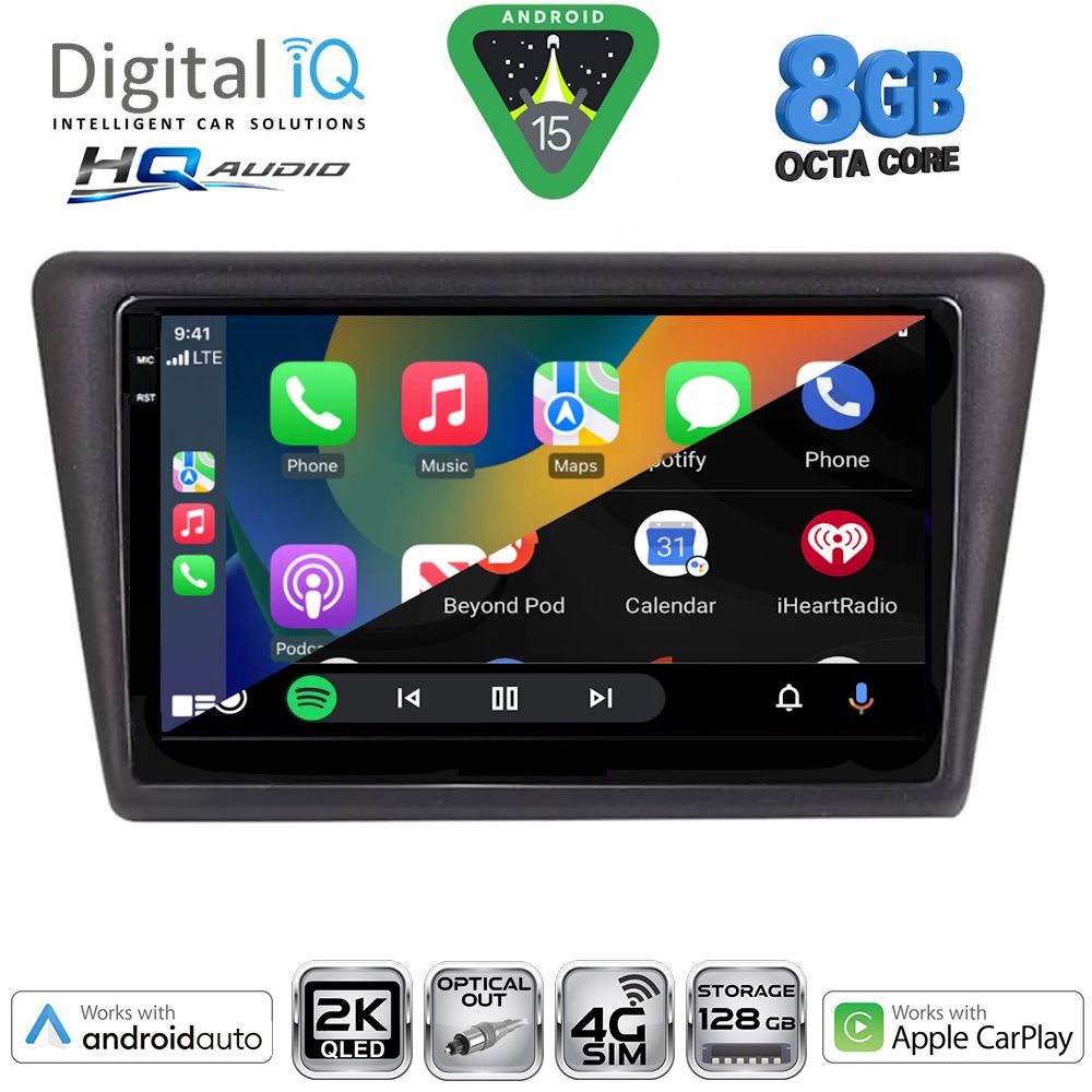 DIGITAL IQ BXK 20600_CPAA (9inc) MULTIMEDIA TABLET for SKODA RAPID SPACEBACK mod. 2014-2019 DIGITAL IQ BXK 20600_CPAA (9inc) MULTIMEDIA TABLET for SKODA RAPID SPACEBACK mod. 2014-2019