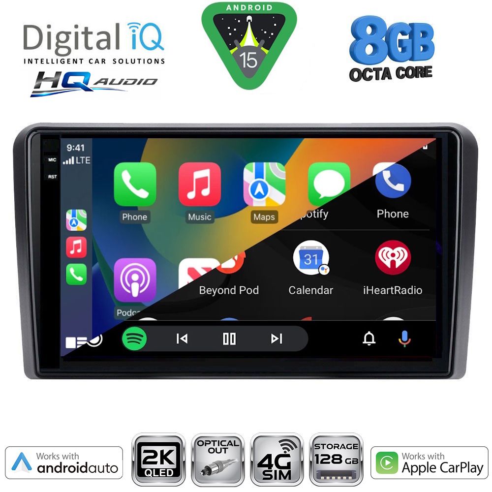 DIGITAL IQ BXK 20744_CPAA (9inc) MULTIMEDIA TABLET for GOLF 4 mod. 1998-2003 DIGITAL IQ BXK 20744_CPAA (9inc) MULTIMEDIA TABLET for GOLF 4 mod. 1998-2003