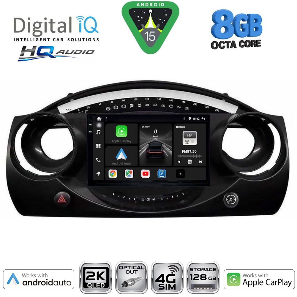 DIGITAL IQ BXK 20063_CPAA (9inc) MULTIMEDIA TABLET for MINI COOPER (R50-R52-R53) mod. 2000-2006 DIGITAL IQ BXK 20063_CPAA (9inc) MULTIMEDIA TABLET for MINI COOPER (R50-R52-R53) mod. 2000-2006