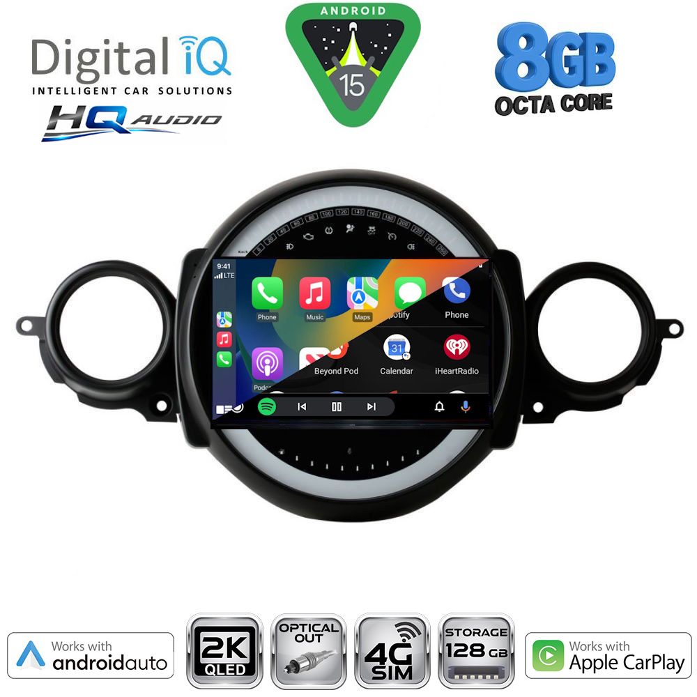 DIGITAL IQ BXK 20064_CPAA (9inc) MULTIMEDIA TABLET for MINI COOPER (R56-R57) mod. 2006-2014 - CLUBMAN (R55) mod. 2007-2014 DIGITAL IQ BXK 20064_CPAA (9inc) MULTIMEDIA TABLET for MINI COOPER (R56-R57) mod. 2006-2014 - CLUBMAN (R55) mod. 2007-2014