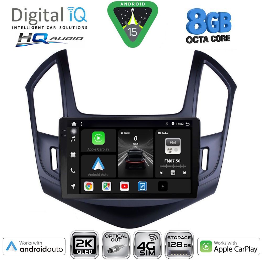 DIGITAL IQ BXK 20077_CPAA (9inc) MULTIMEDIA TABLET for CHEVROLET CRUZE mod. 2013-2015 DIGITAL IQ BXK 20077_CPAA (9inc) MULTIMEDIA TABLET for CHEVROLET CRUZE mod. 2013-2015