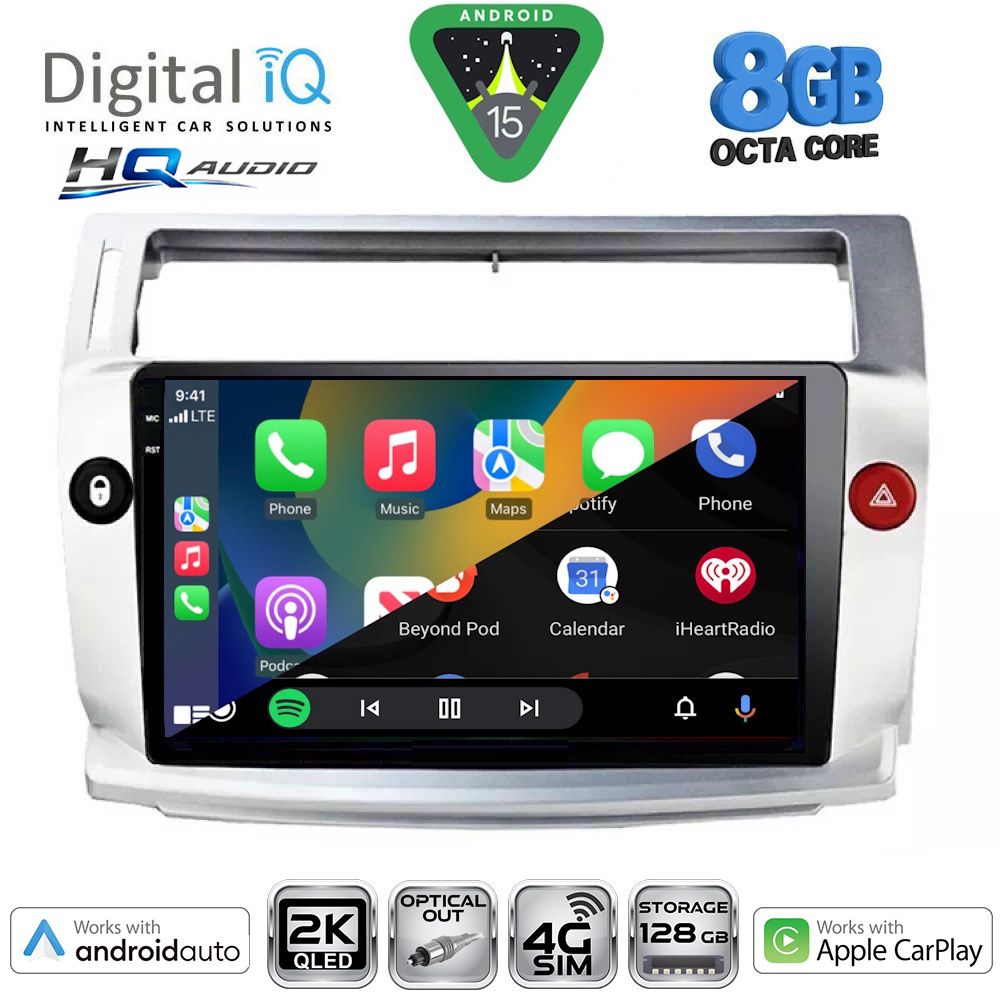 DIGITAL IQ BXK 20084SL_CPAA (9inc) MULTIMEDIA TABLET for CITROEN C4 mod. 2004-2011 (SILVER) DIGITAL IQ BXK 20084SL_CPAA (9inc) MULTIMEDIA TABLET for CITROEN C4 mod. 2004-2011 (SILVER)