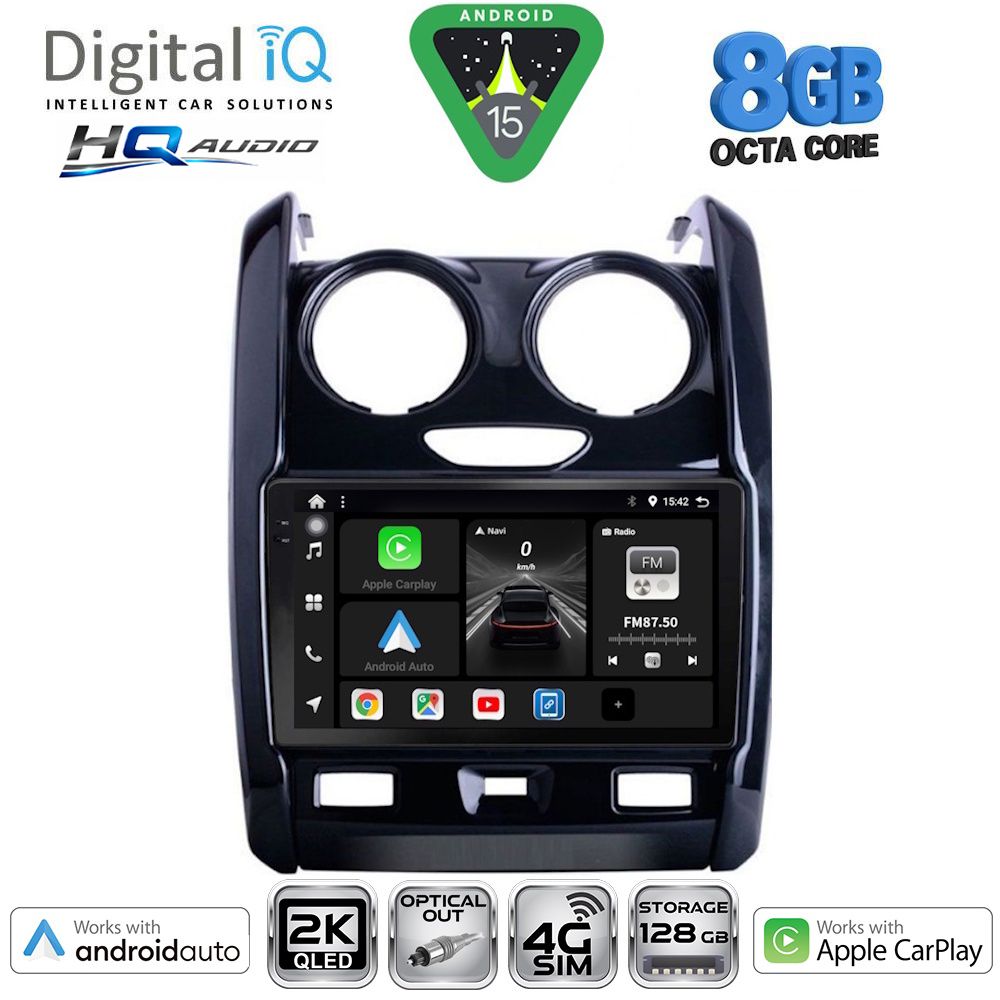 DIGITAL IQ BXK 20103_CPAA (9inc) MULTIMEDIA TABLET for DACIA DUSTER mod. 2012-2019 DIGITAL IQ BXK 20103_CPAA (9inc) MULTIMEDIA TABLET for DACIA DUSTER mod. 2012-2019