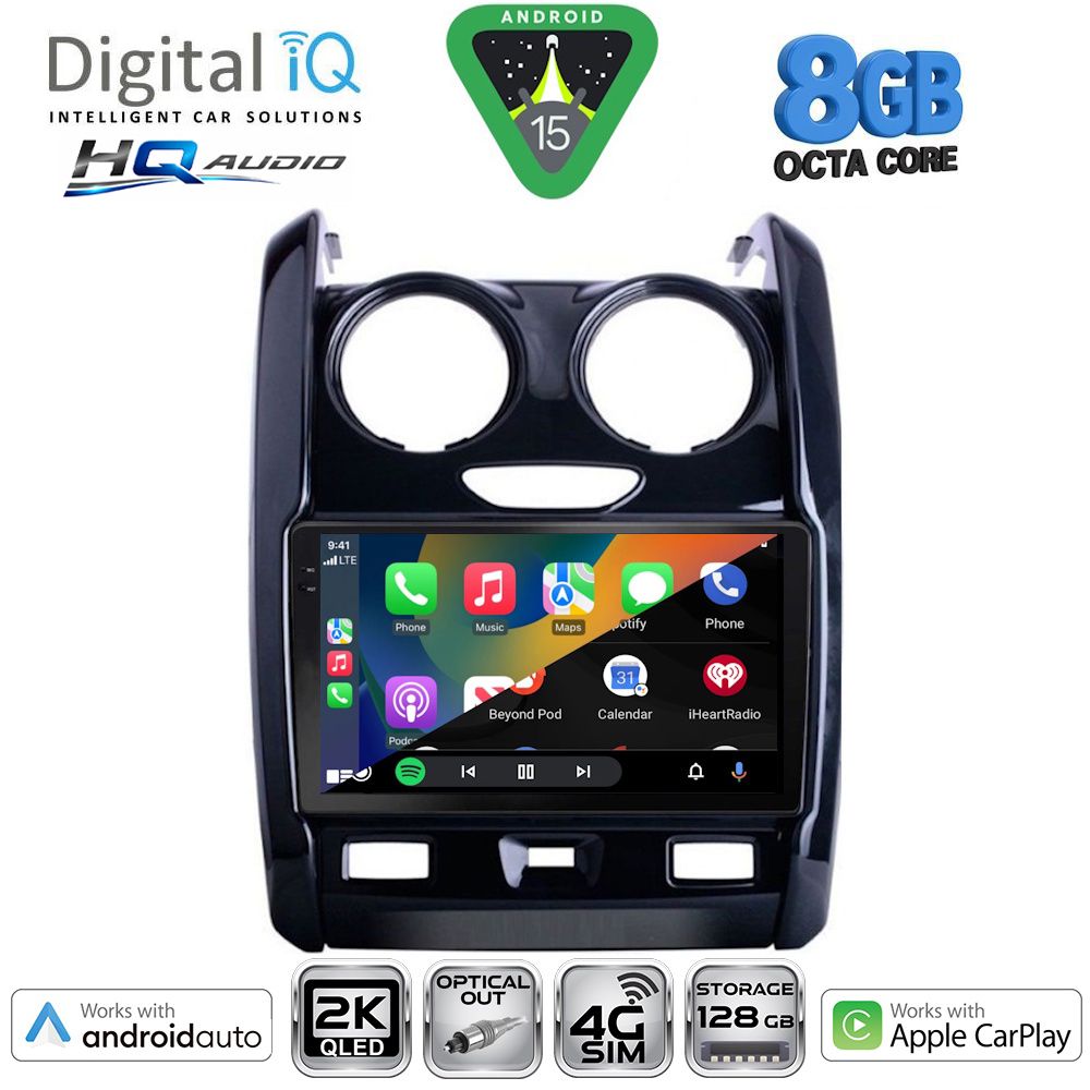 DIGITAL IQ BXK 20103_CPAA (9inc) MULTIMEDIA TABLET for DACIA DUSTER mod. 2012-2019 DIGITAL IQ BXK 20103_CPAA (9inc) MULTIMEDIA TABLET for DACIA DUSTER mod. 2012-2019