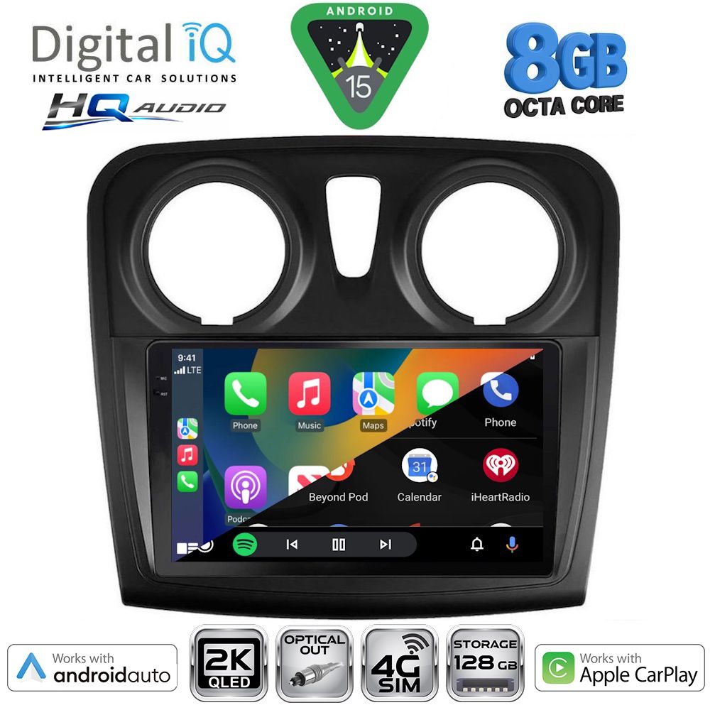 DIGITAL IQ BXK 20108_CPAA (9inc) MULTIMEDIA TABLET for DACIA LOGAN – SANDERO mod. 2012-2019 DIGITAL IQ BXK 20108_CPAA (9inc) MULTIMEDIA TABLET for DACIA LOGAN – SANDERO mod. 2012-2019
