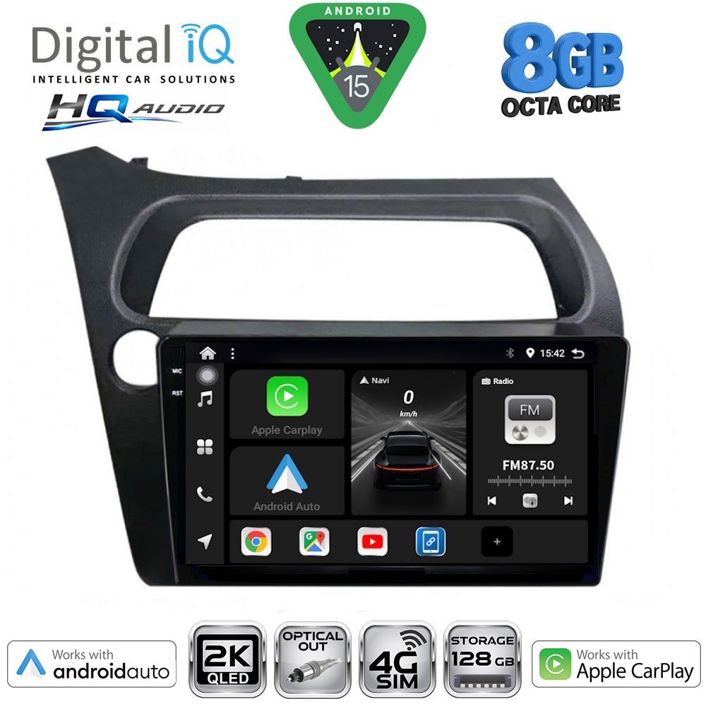 DIGITAL IQ BXK 20189_CPAA (9inc) MULTIMEDIA TABLET for HONDA CIVIC 3D-5D mod. 2006-2012 DIGITAL IQ BXK 20189_CPAA (9inc) MULTIMEDIA TABLET for HONDA CIVIC 3D-5D mod. 2006-2012