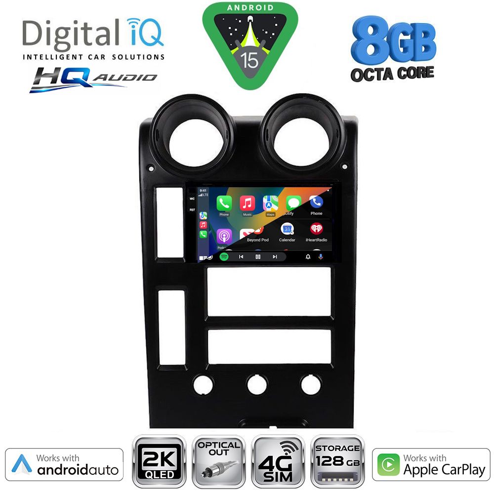 DIGITAL IQ BXK 20215_CPAA (9inc) MULTIMEDIA TABLET for HUMMER H2 mod. 2001-2007 DIGITAL IQ BXK 20215_CPAA (9inc) MULTIMEDIA TABLET for HUMMER H2 mod. 2001-2007