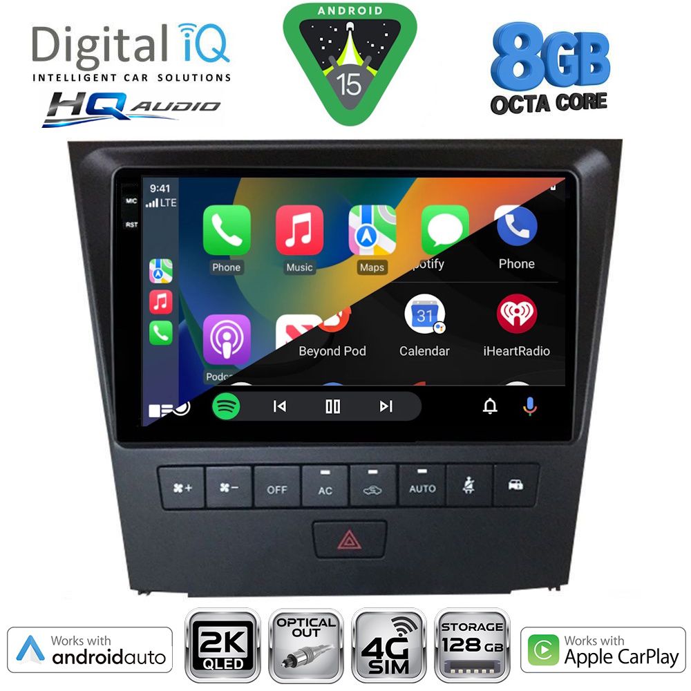 DIGITAL IQ BXK 20341_CPAA (9inc) MULTIMEDIA TABLET for LEXUS GS mod. 2004-2011 DIGITAL IQ BXK 20341_CPAA (9inc) MULTIMEDIA TABLET for LEXUS GS mod. 2004-2011