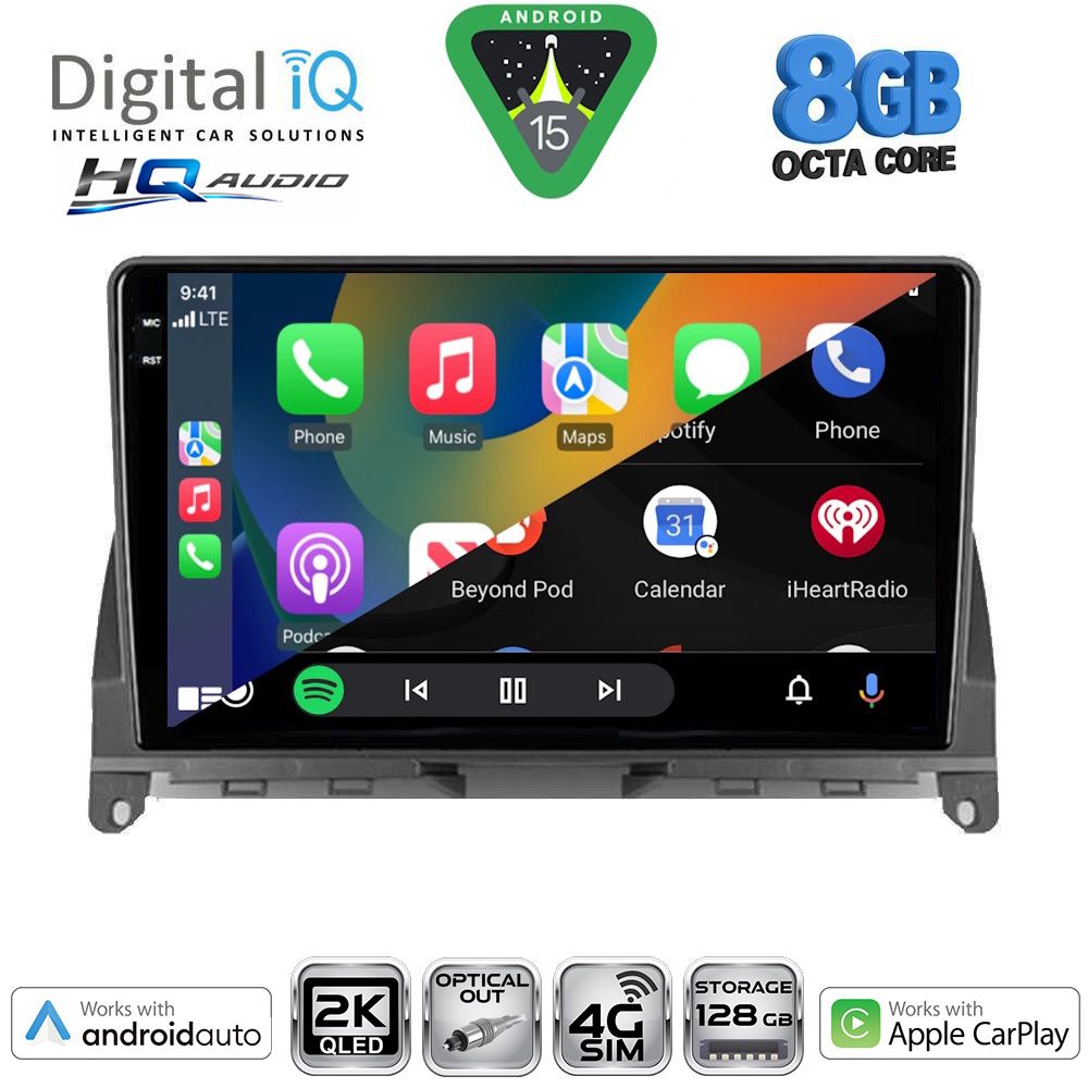DIGITAL IQ BXK 20405_CPAA (9inc) MULTIMEDIA TABLET for MERCEDES C (W204) mod. 2007-2011 DIGITAL IQ BXK 20405_CPAA (9inc) MULTIMEDIA TABLET for MERCEDES C (W204) mod. 2007-2011