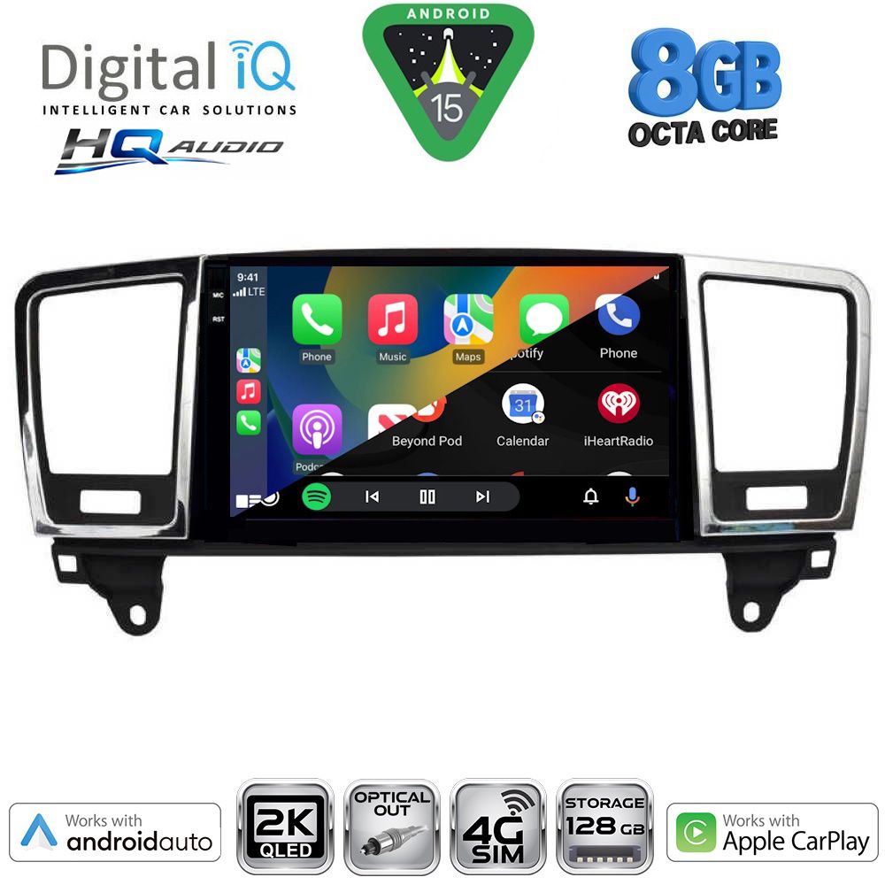 DIGITAL IQ BXK 20415_CPAA (9inc) MULTIMEDIA TABLET for MERCEDES ML (W166) – GL (X166) mod. 2011-2019 DIGITAL IQ BXK 20415_CPAA (9inc) MULTIMEDIA TABLET for MERCEDES ML (W166) – GL (X166) mod. 2011-2019