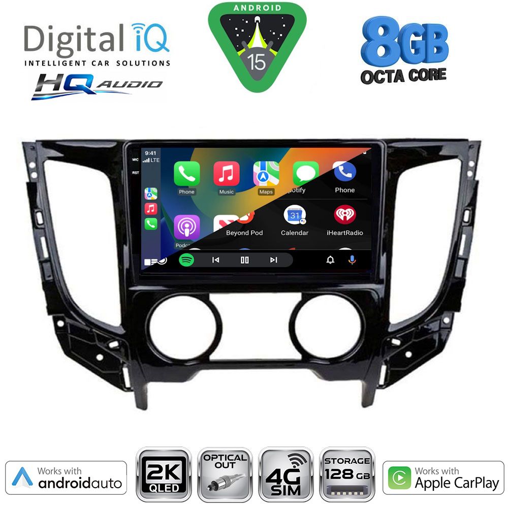 DIGITAL IQ BXK 20437_CPAA A/C (9inc) MULTIMEDIA TABLET for MITSUBISHI L200 mod. 2015-2019 with A/C DIGITAL IQ BXK 20437_CPAA A/C (9inc) MULTIMEDIA TABLET for MITSUBISHI L200 mod. 2015-2019 with A/C