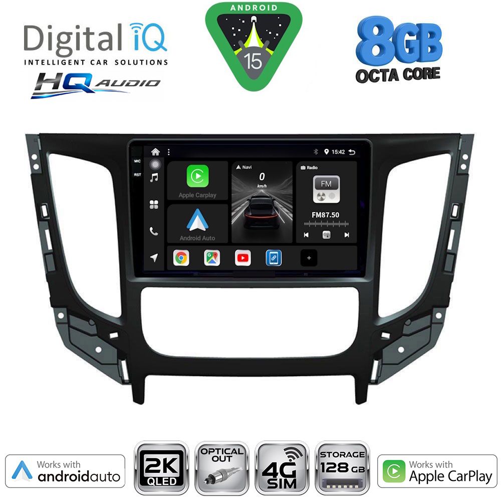 DIGITAL IQ BXK 20437_CPAA CLIMA (9inc) MULTIMEDIA TABLET for MITSUBISHI L200 mod. 2015-2019 with CLIMA DIGITAL IQ BXK 20437_CPAA CLIMA (9inc) MULTIMEDIA TABLET for MITSUBISHI L200 mod. 2015-2019 with CLIMA
