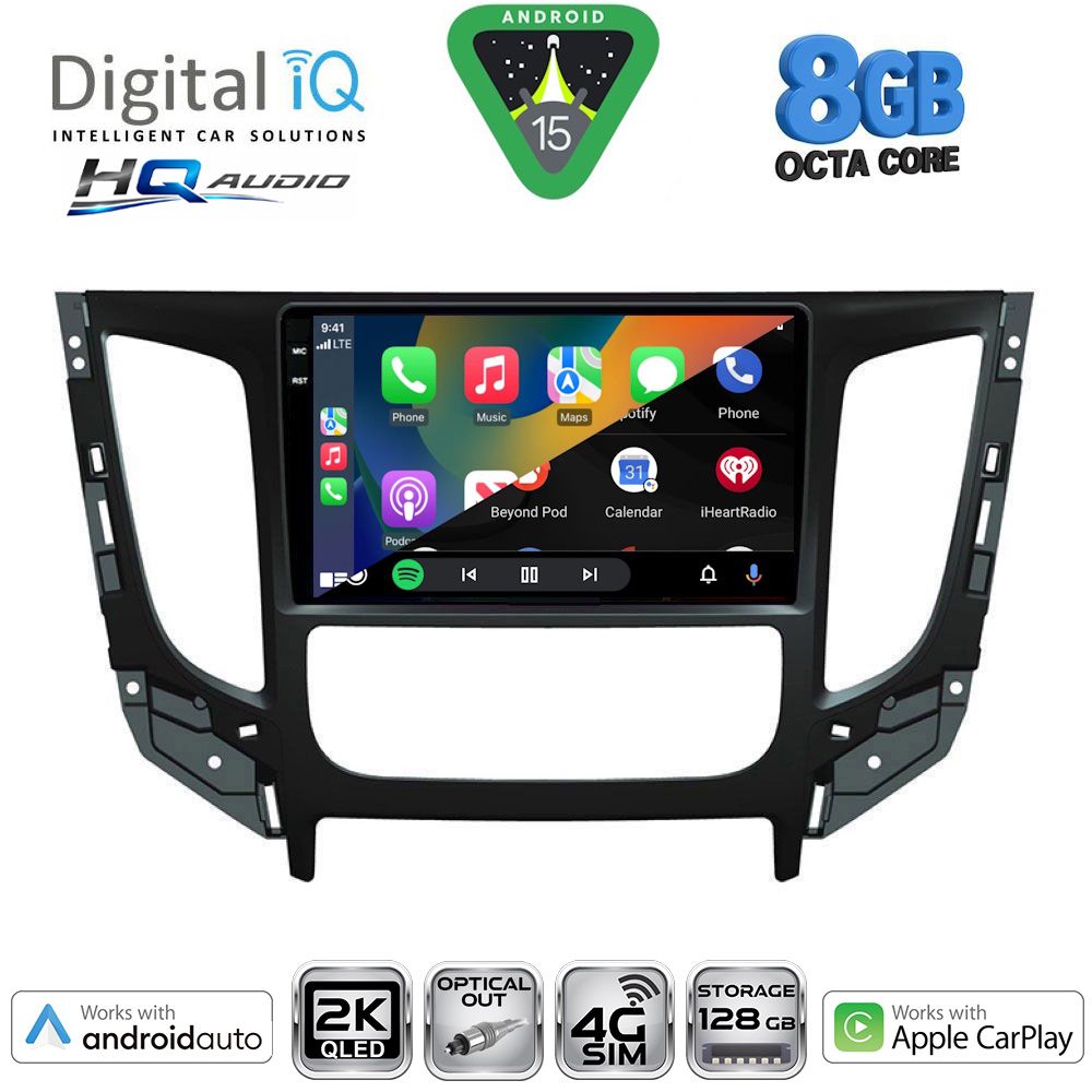 DIGITAL IQ BXK 20437_CPAA CLIMA (9inc) MULTIMEDIA TABLET for MITSUBISHI L200 mod. 2015-2019 with CLIMA DIGITAL IQ BXK 20437_CPAA CLIMA (9inc) MULTIMEDIA TABLET for MITSUBISHI L200 mod. 2015-2019 with CLIMA