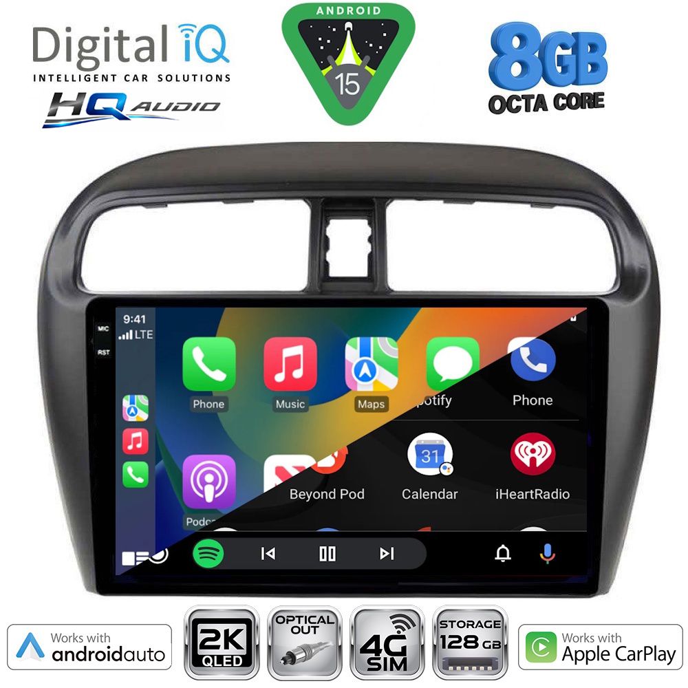 DIGITAL IQ BXK 20448_CPAA (9inc) MULTIMEDIA TABLET for MITSUBISHI SPACESTAR mod. 2013-2020 DIGITAL IQ BXK 20448_CPAA (9inc) MULTIMEDIA TABLET for MITSUBISHI SPACESTAR mod. 2013-2020