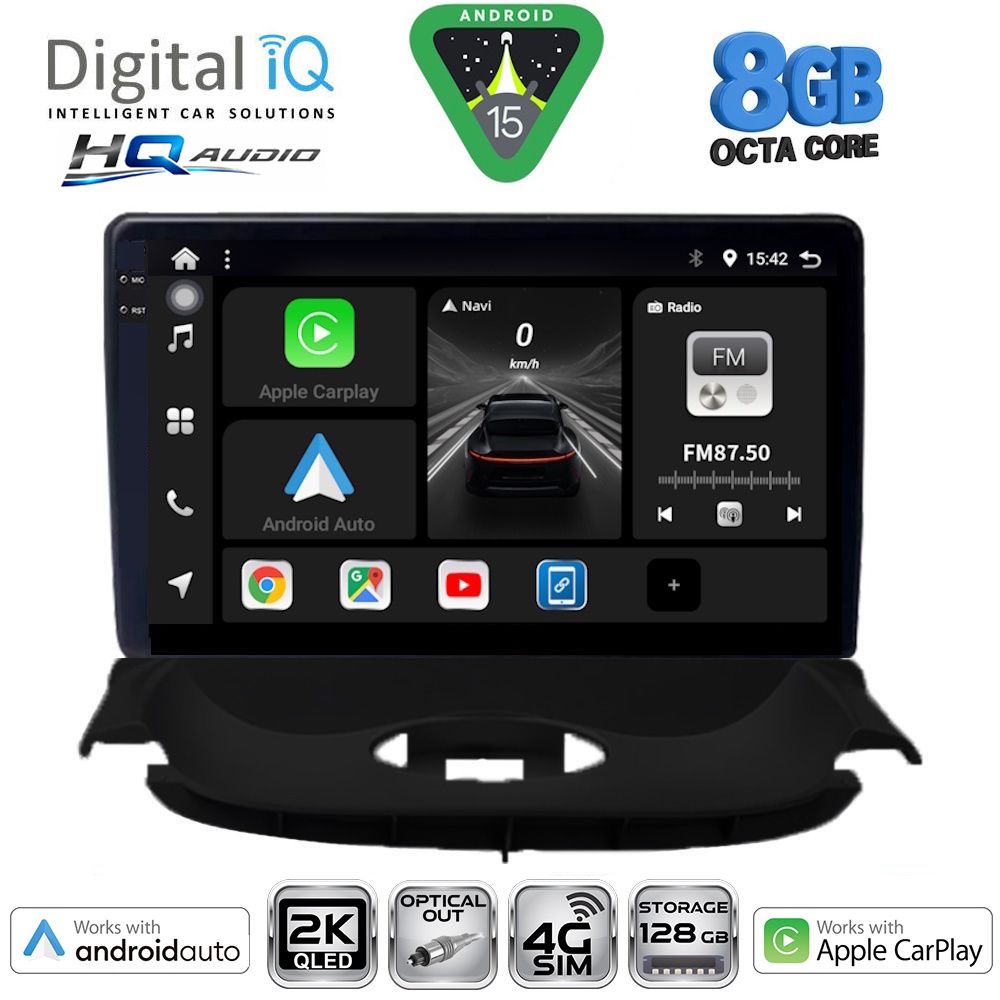 DIGITAL IQ BXK 20505_CPAA (9inc) MULTIMEDIA TABLET for PEUGEOT 206 mod. 1998-2006 DIGITAL IQ BXK 20505_CPAA (9inc) MULTIMEDIA TABLET for PEUGEOT 206 mod. 1998-2006