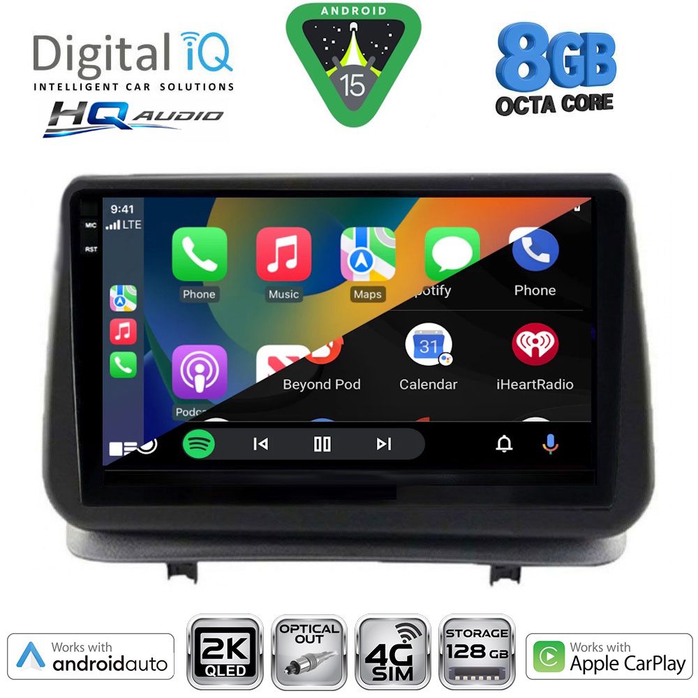 DIGITAL IQ BXK 20543_CPAA (9inc) MULTIMEDIA TABLET for RENAULT CLIO mod. 2005-2011 DIGITAL IQ BXK 20543_CPAA (9inc) MULTIMEDIA TABLET for RENAULT CLIO mod. 2005-2011