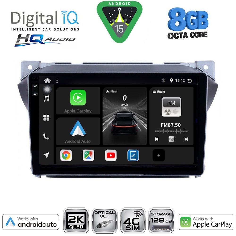 DIGITAL IQ BXK 20670_CPAA (9inc) MULTIMEDIA TABLET for SUZUKI ALTO - NISSAN PIXO mod. 2009-2014 DIGITAL IQ BXK 20670_CPAA (9inc) MULTIMEDIA TABLET for SUZUKI ALTO - NISSAN PIXO mod. 2009-2014