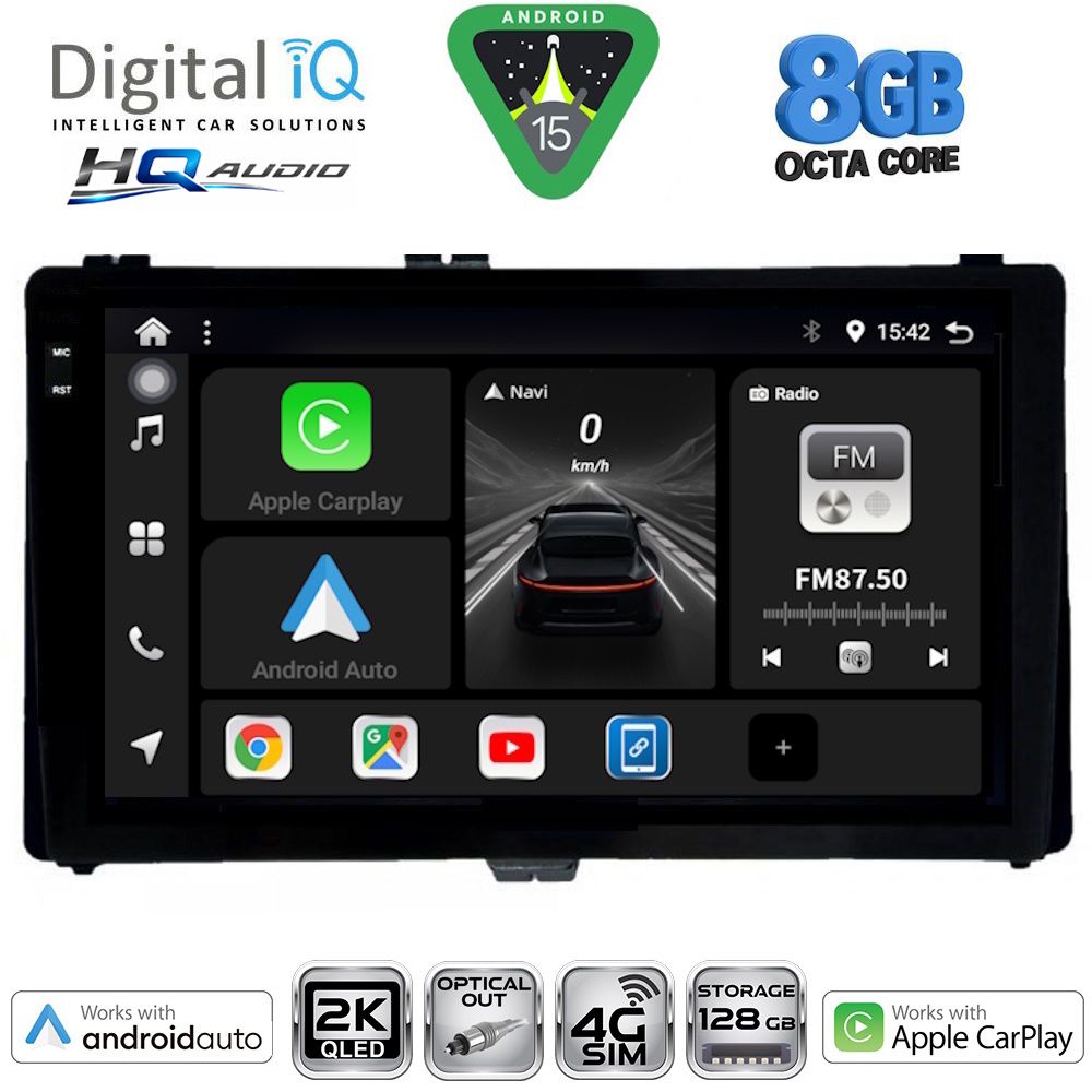 DIGITAL IQ BXK 20703_CPAA (9inc) MULTIMEDIA TABLET for TOYOTA AURIS mod. 2015-2021 – AYGO X mod. 2022-2026 – COROLLA mod. 2017-2019 DIGITAL IQ BXK 20703_CPAA (9inc) MULTIMEDIA TABLET for TOYOTA AURIS mod. 2015-2021 – AYGO X mod. 2022-2026 – COROLLA mod. 2017-2019