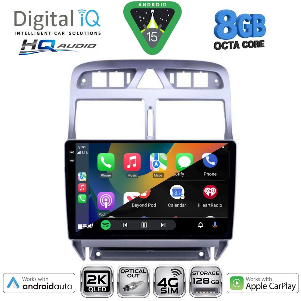 DIGITAL IQ BXK 20512_CPAA (9inc) MULTIMEDIA TABLET for PEUGEOT 307 mod. 2001-2008 DIGITAL IQ BXK 20512_CPAA (9inc) MULTIMEDIA TABLET for PEUGEOT 307 mod. 2001-2008