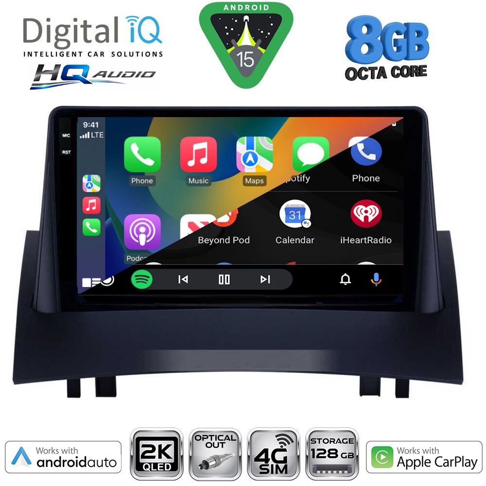 DIGITAL IQ BXK 20555_CPAA (9inc) MULTIMEDIA TABLET for RENAULT MEGANE 2 mod. 2002-2008 DIGITAL IQ BXK 20555_CPAA (9inc) MULTIMEDIA TABLET for RENAULT MEGANE 2 mod. 2002-2008