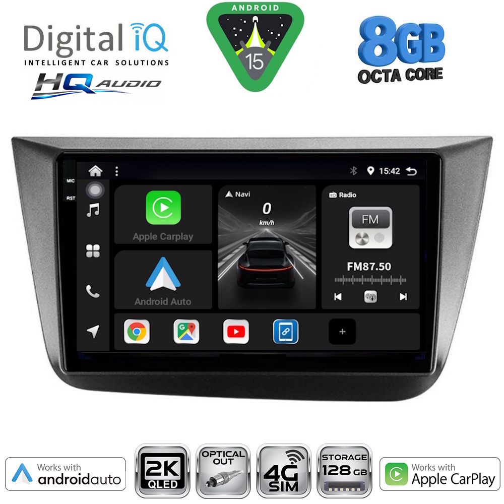 DIGITAL IQ BXK 20570_CPAA (9inc) MULTIMEDIA TABLET for SEAT ALTEA mod. 2004-2015 DIGITAL IQ BXK 20570_CPAA (9inc) MULTIMEDIA TABLET for SEAT ALTEA mod. 2004-2015