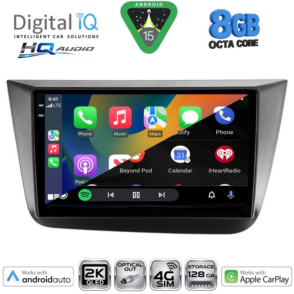 DIGITAL IQ BXK 20570_CPAA (9inc) MULTIMEDIA TABLET for SEAT ALTEA mod. 2004-2015 DIGITAL IQ BXK 20570_CPAA (9inc) MULTIMEDIA TABLET for SEAT ALTEA mod. 2004-2015