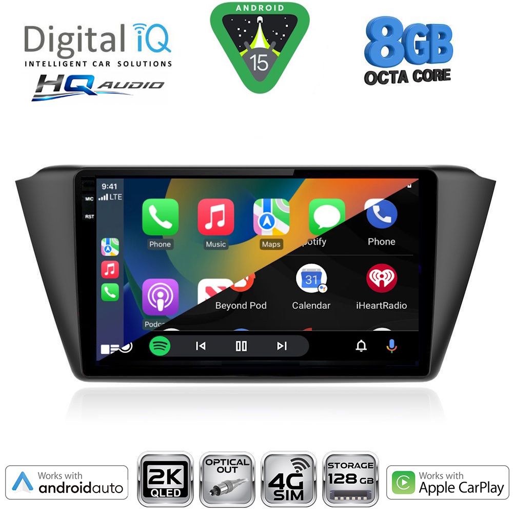 DIGITAL IQ BXK 20582_CPAA (9inc) MULTIMEDIA TABLET for SKODA FABIA mod. 2015-2022 DIGITAL IQ BXK 20582_CPAA (9inc) MULTIMEDIA TABLET for SKODA FABIA mod. 2015-2022