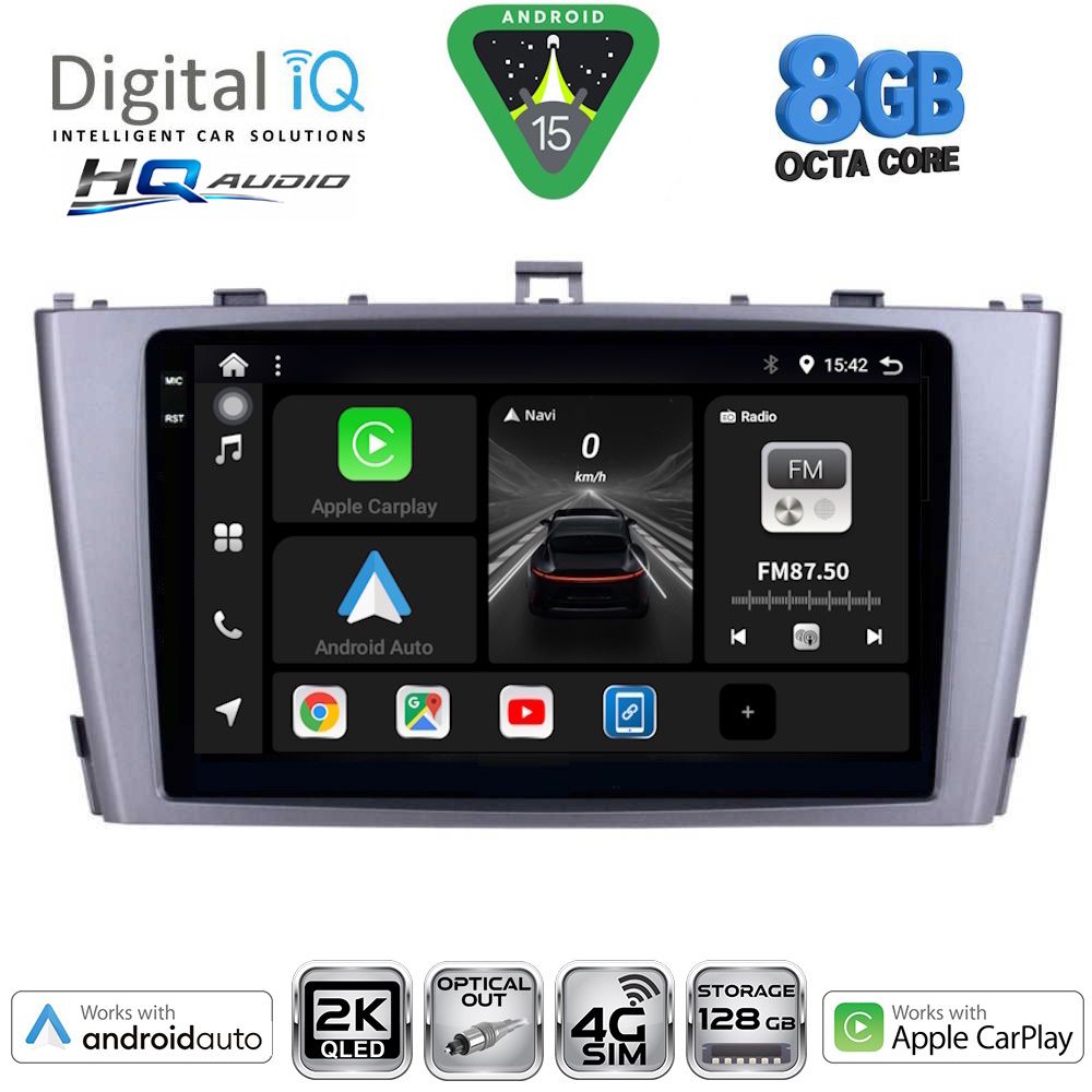 DIGITAL IQ BXK 20705SL_CPAA (9inc) MULTIMEDIA TABLET for TOYOTA AVENSIS (T27) mod. 2009-2015 (SILVER) DIGITAL IQ BXK 20705SL_CPAA (9inc) MULTIMEDIA TABLET for TOYOTA AVENSIS (T27) mod. 2009-2015 (SILVER)