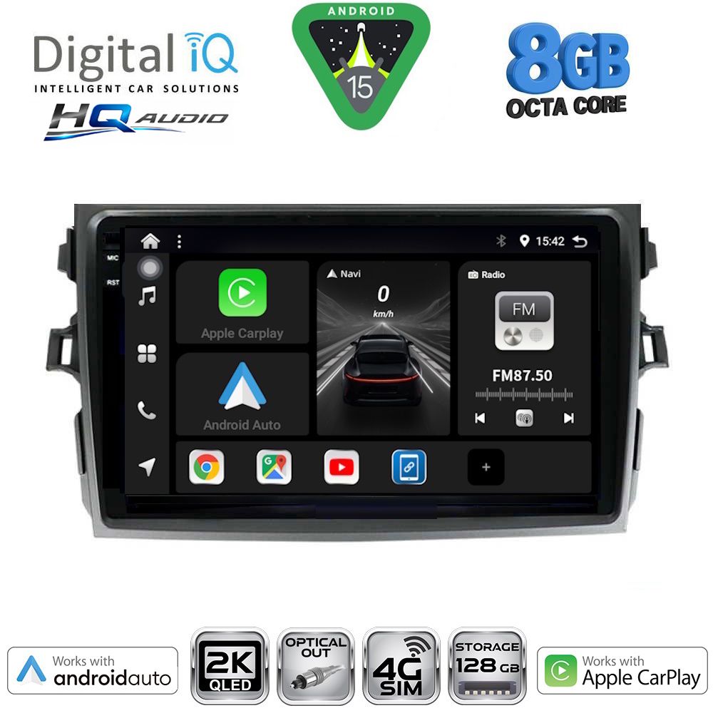 DIGITAL IQ BXK 20713_CPAA (9inc) MULTIMEDIA TABLET for TOYOTA COROLLA 4D mod. 2006-2012 DIGITAL IQ BXK 20713_CPAA (9inc) MULTIMEDIA TABLET for TOYOTA COROLLA 4D mod. 2006-2012