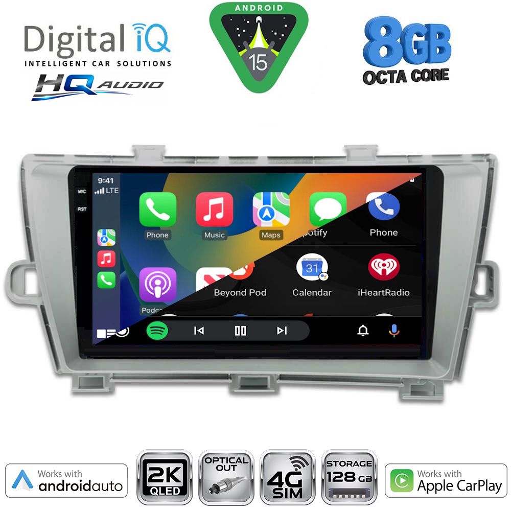 DIGITAL IQ BXK 20726SL_CPAA (9inc) MULTIMEDIA TABLET for TOYOTA PRIUS mod. 2009-2015 (SILVER) DIGITAL IQ BXK 20726SL_CPAA (9inc) MULTIMEDIA TABLET for TOYOTA PRIUS mod. 2009-2015 (SILVER)