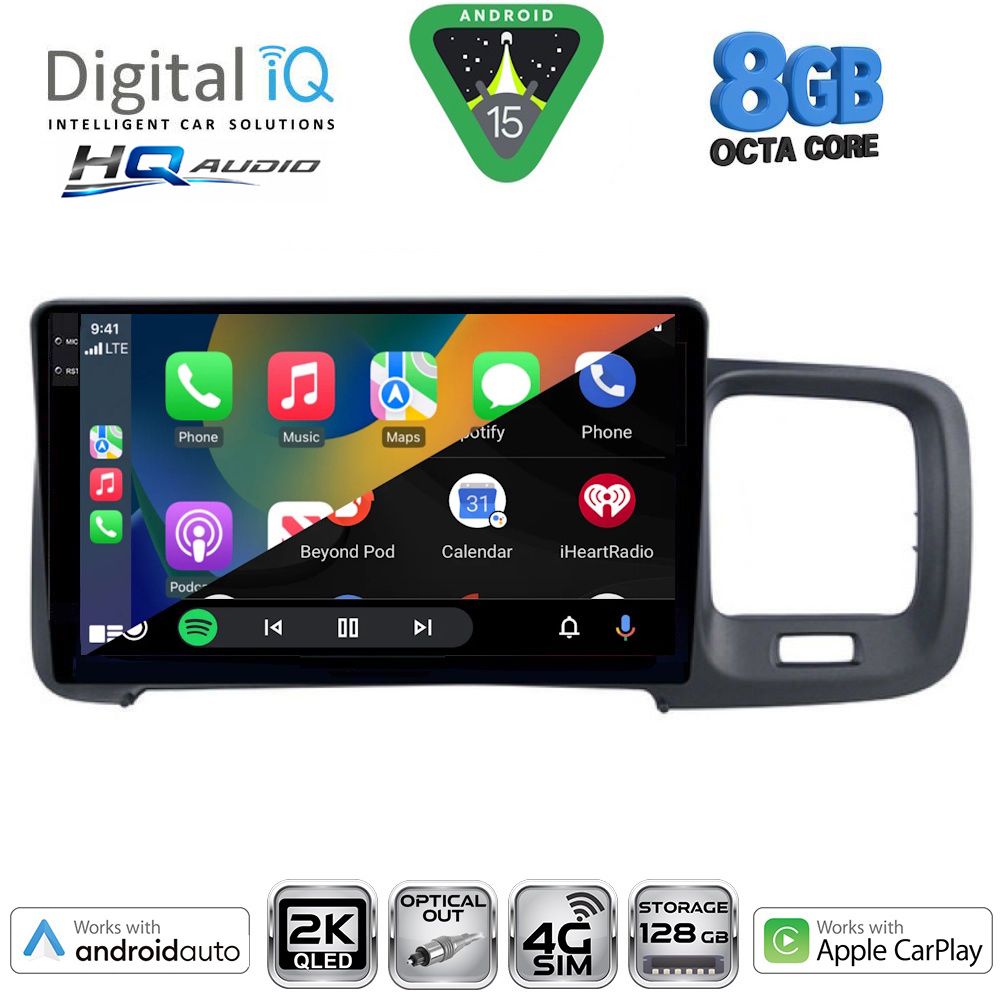 DIGITAL IQ BXK 20785_CPAA (9inc) MULTIMEDIA TABLET for VOLVO S60 mod. 2010-2018 DIGITAL IQ BXK 20785_CPAA (9inc) MULTIMEDIA TABLET for VOLVO S60 mod. 2010-2018