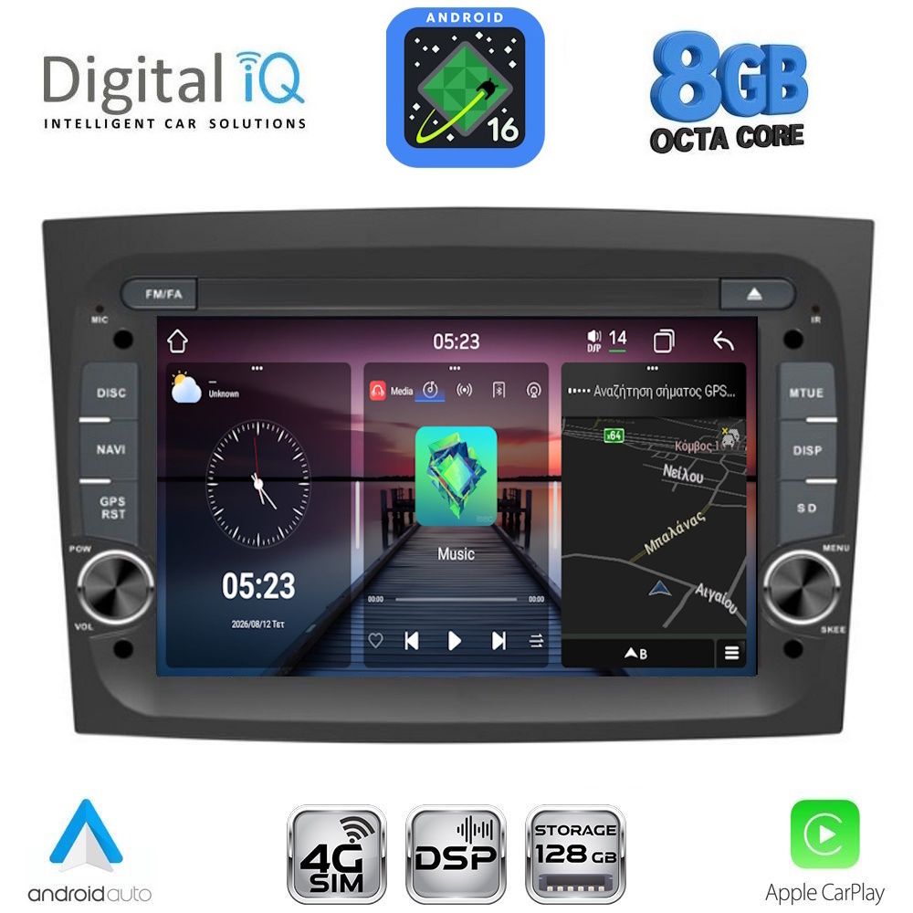 DIGITAL IQ BLM 538_CPA (7" DECK) MULTIMEDIA SYSTEM for FIAT DOBLO mod. 2015-2022 DIGITAL IQ BLM 538_CPA (7" DECK) MULTIMEDIA SYSTEM for FIAT DOBLO mod. 2015-2022