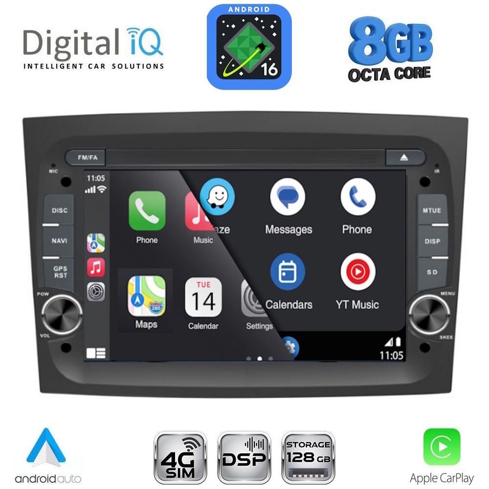 DIGITAL IQ BLM 538_CPA (7" DECK) MULTIMEDIA SYSTEM for FIAT DOBLO mod. 2015-2022 DIGITAL IQ BLM 538_CPA (7" DECK) MULTIMEDIA SYSTEM for FIAT DOBLO mod. 2015-2022