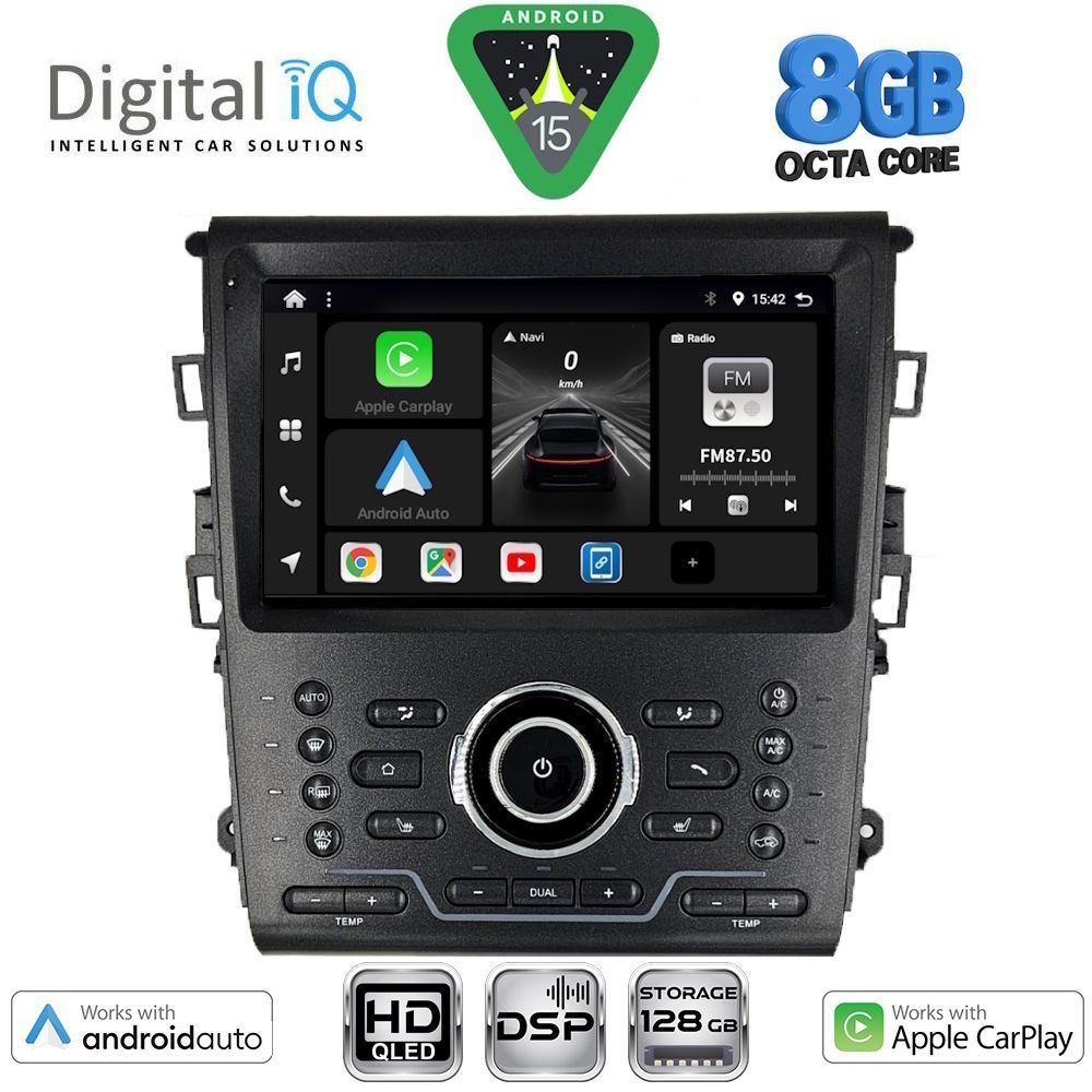 DIGITAL IQ BXF 18164_CPAA CLIMA (9inc) MULTIMEDIA TABLET for FORD MONDEO mod. 2014-2023 DIGITAL IQ BXF 18164_CPAA CLIMA (9inc) MULTIMEDIA TABLET for FORD MONDEO mod. 2014-2023