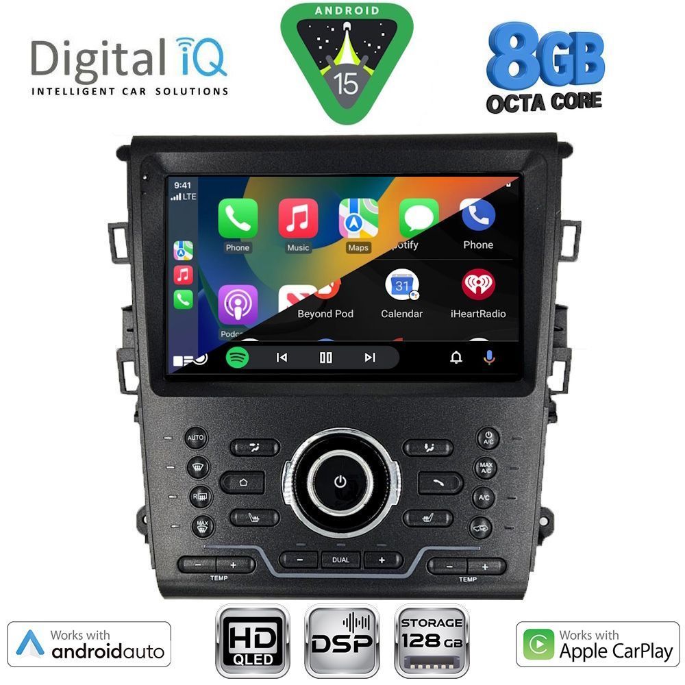 DIGITAL IQ BXF 18164_CPAA CLIMA (9inc) MULTIMEDIA TABLET for FORD MONDEO mod. 2014-2023 DIGITAL IQ BXF 18164_CPAA CLIMA (9inc) MULTIMEDIA TABLET for FORD MONDEO mod. 2014-2023