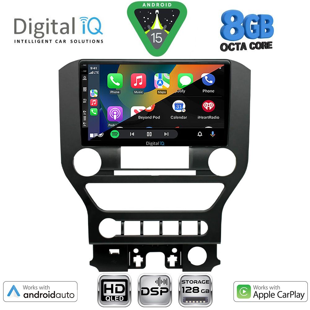 DIGITAL IQ BXF 18166_CPAA 4BUT (9inc) MULTIMEDIA TABLET for FORD MUSTANG mod. 2015-2020 DIGITAL IQ BXF 18166_CPAA 4BUT (9inc) MULTIMEDIA TABLET for FORD MUSTANG mod. 2015-2020
