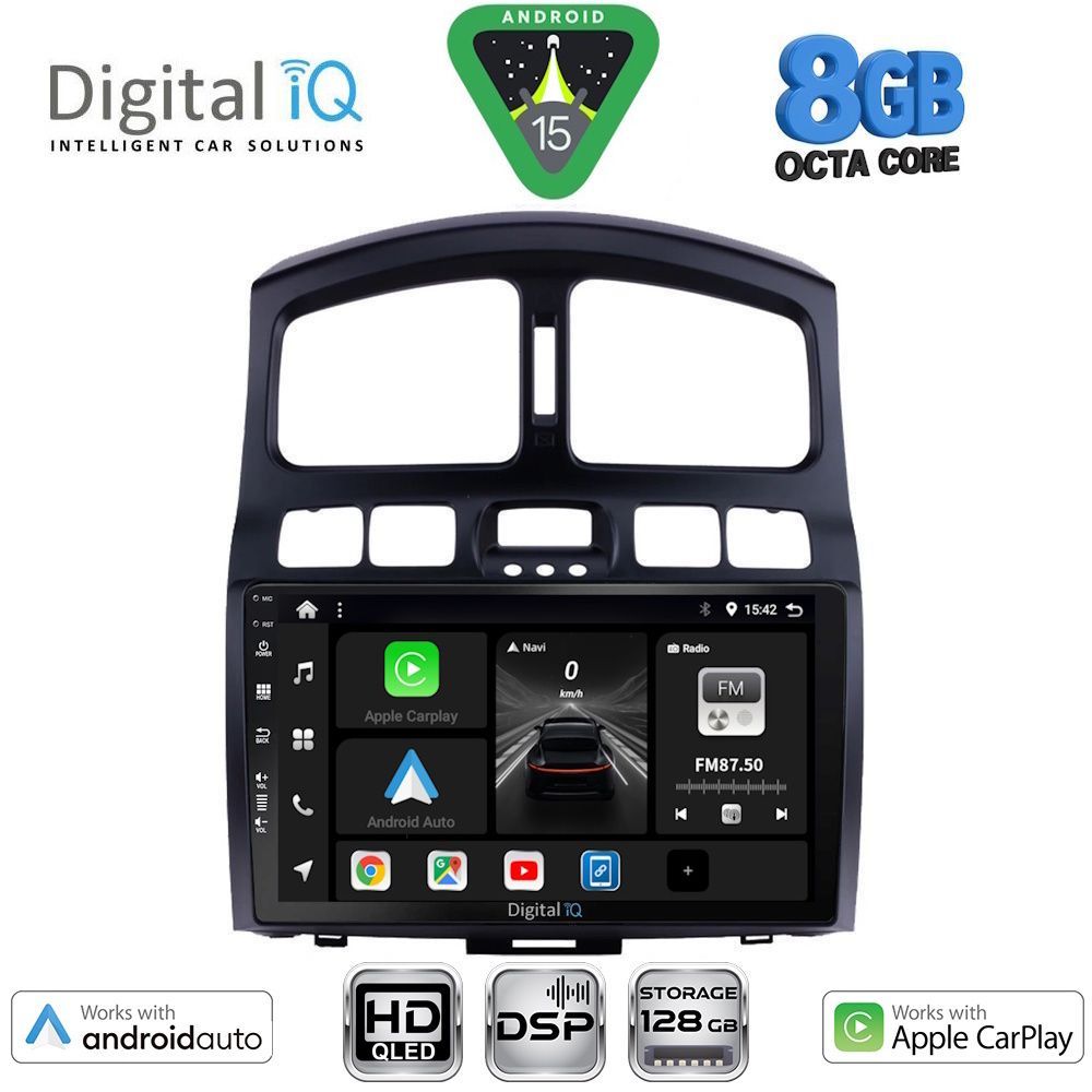 DIGITAL IQ BXF 18236_CPAA (9inc) MULTIMEDIA TABLET for HYUNDAI SANTA FE mod. 2003-2006 DIGITAL IQ BXF 18236_CPAA (9inc) MULTIMEDIA TABLET for HYUNDAI SANTA FE mod. 2003-2006