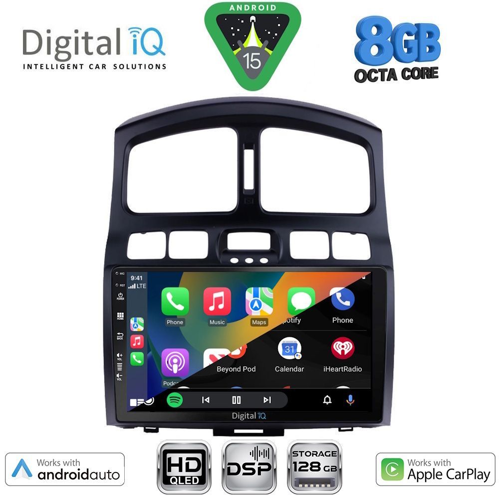 DIGITAL IQ BXF 18236_CPAA (9inc) MULTIMEDIA TABLET for HYUNDAI SANTA FE mod. 2003-2006 DIGITAL IQ BXF 18236_CPAA (9inc) MULTIMEDIA TABLET for HYUNDAI SANTA FE mod. 2003-2006