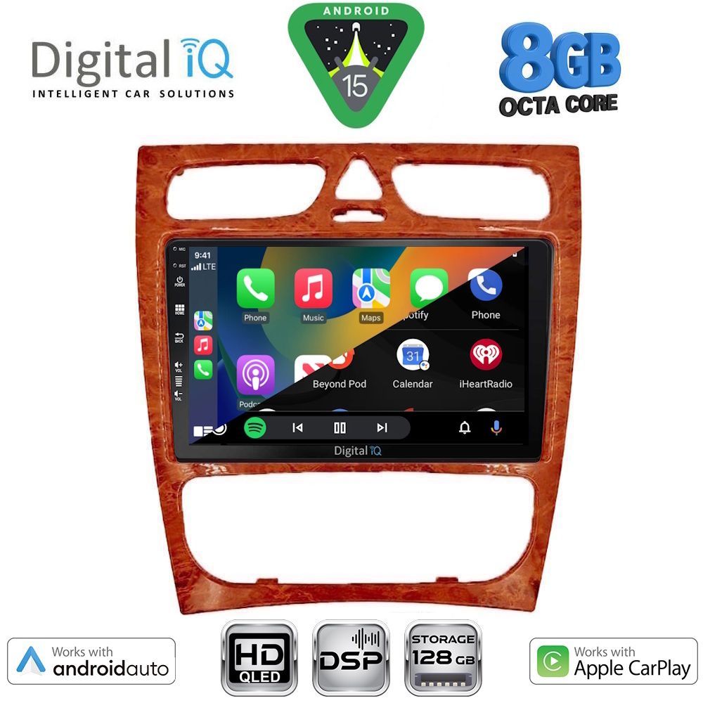 DIGITAL IQ BXF 18402CH_CPAA (9inc) MULTIMEDIA TABLET for MERCEDES C (W203) mod. 1999-2004 DIGITAL IQ BXF 18402CH_CPAA (9inc) MULTIMEDIA TABLET for MERCEDES C (W203) mod. 1999-2004